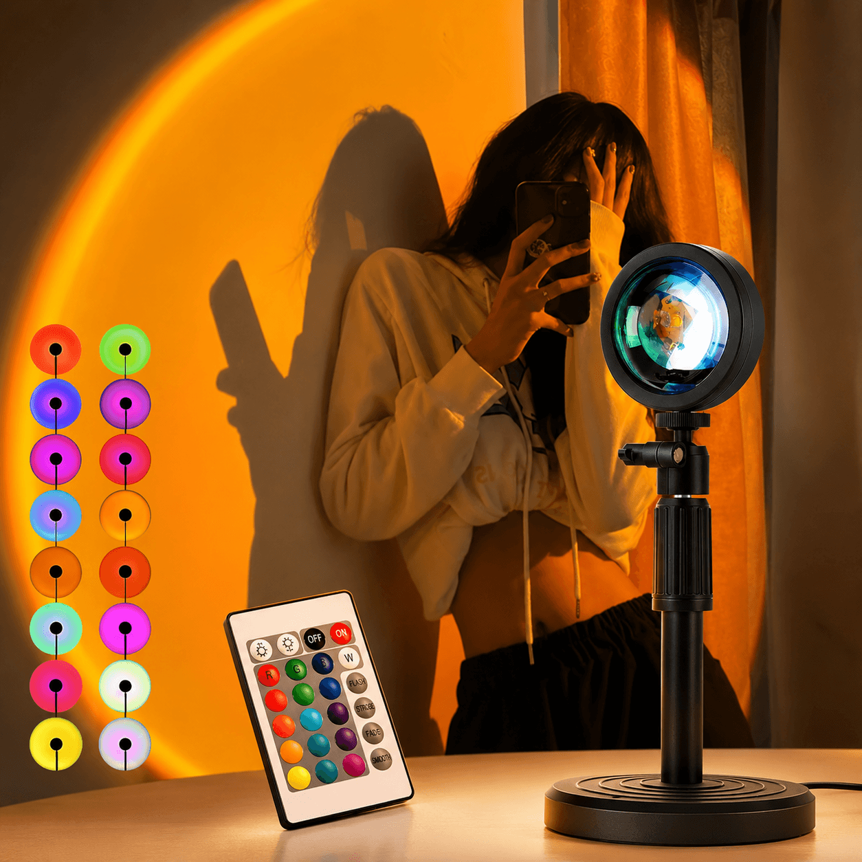 16 Colors Sunset Projection Lamp