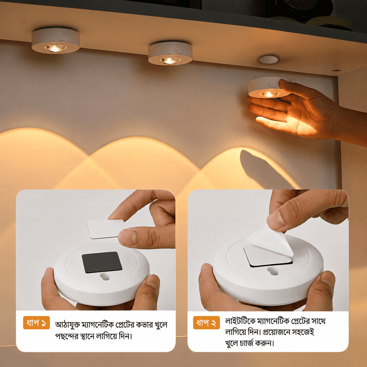 Rechargeable Cabinet Lights 3