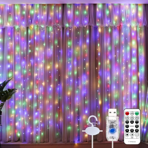 LED Curtain Fairy Lights (Multicolor)