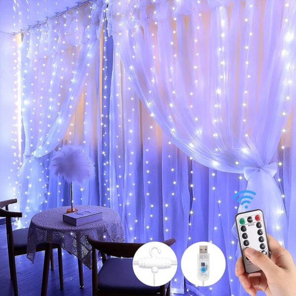 Curtain Fairy Lights (Pure White Color)